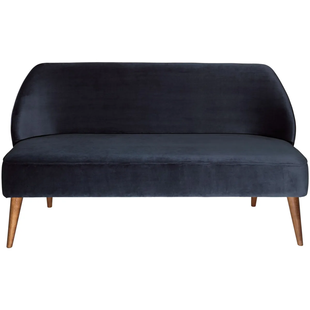 VEGA Divano Houston in velluto; 155x60x82 cm (LxPxH); seduta blu scuro - immagine 1