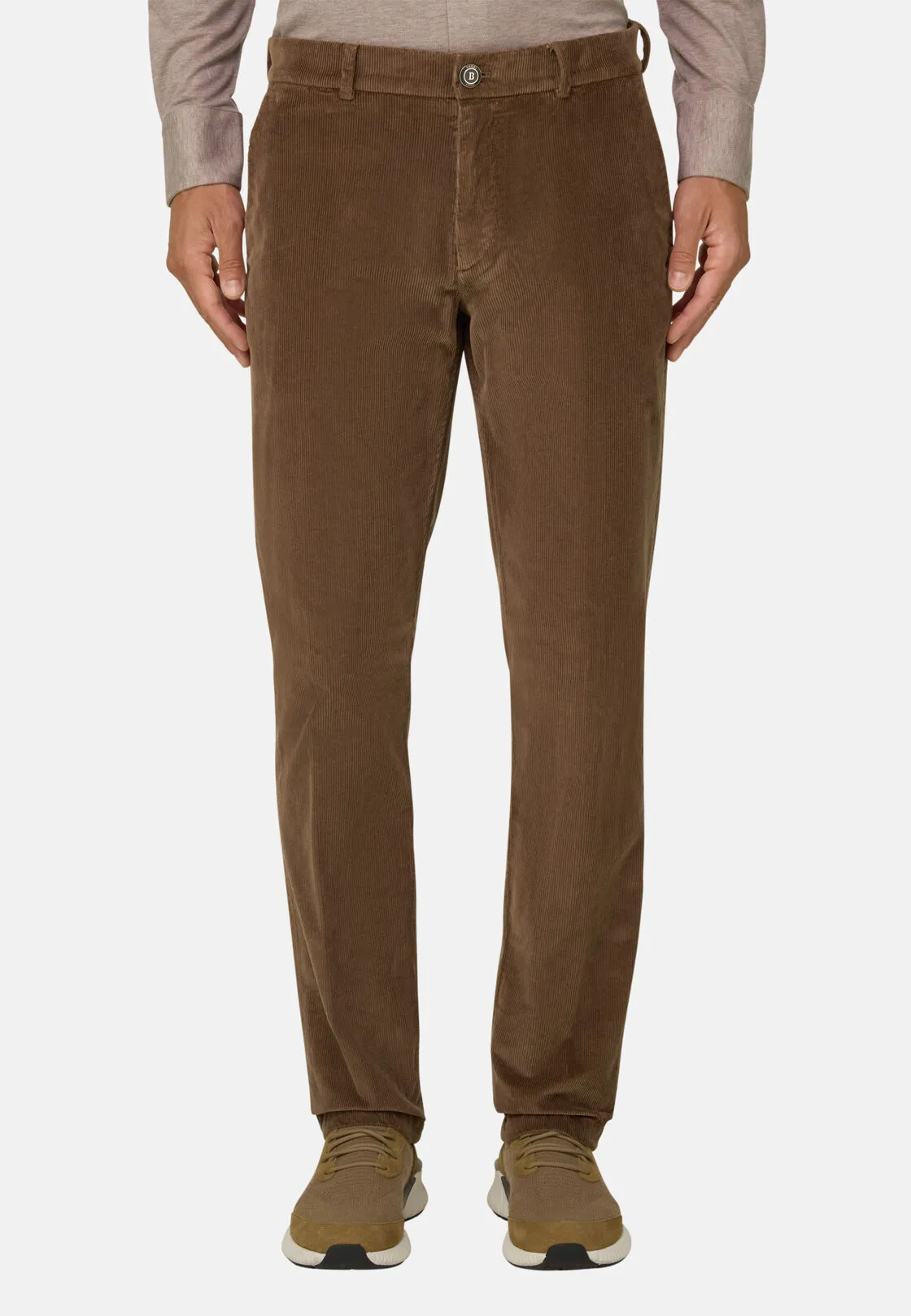 Boggi, Pantaloni In Velluto Elasticizzato, Uomo, Marrone, Taglia: 29 - immagine 1