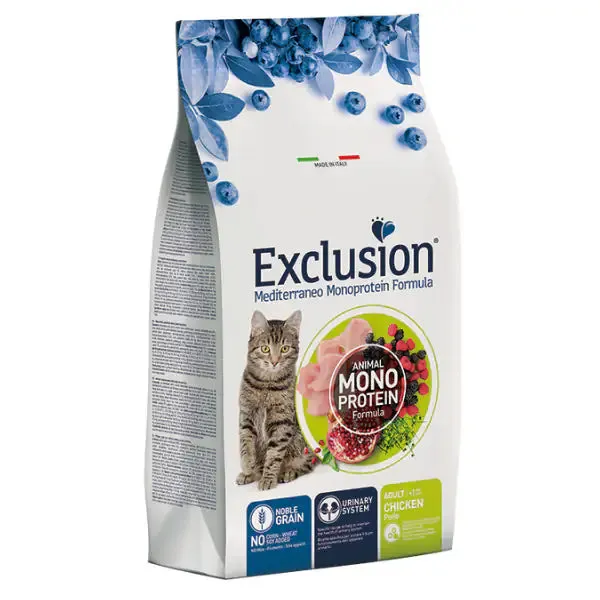 Exclusion Mediterraneo Cat Adult Pollo 1,5 kg - Cibo monoproteico gatto - immagine 1