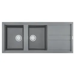 Lavello 2 vasche (116x51cm) BEST 500 Light grey Satinato LKB50097 - immagine 1