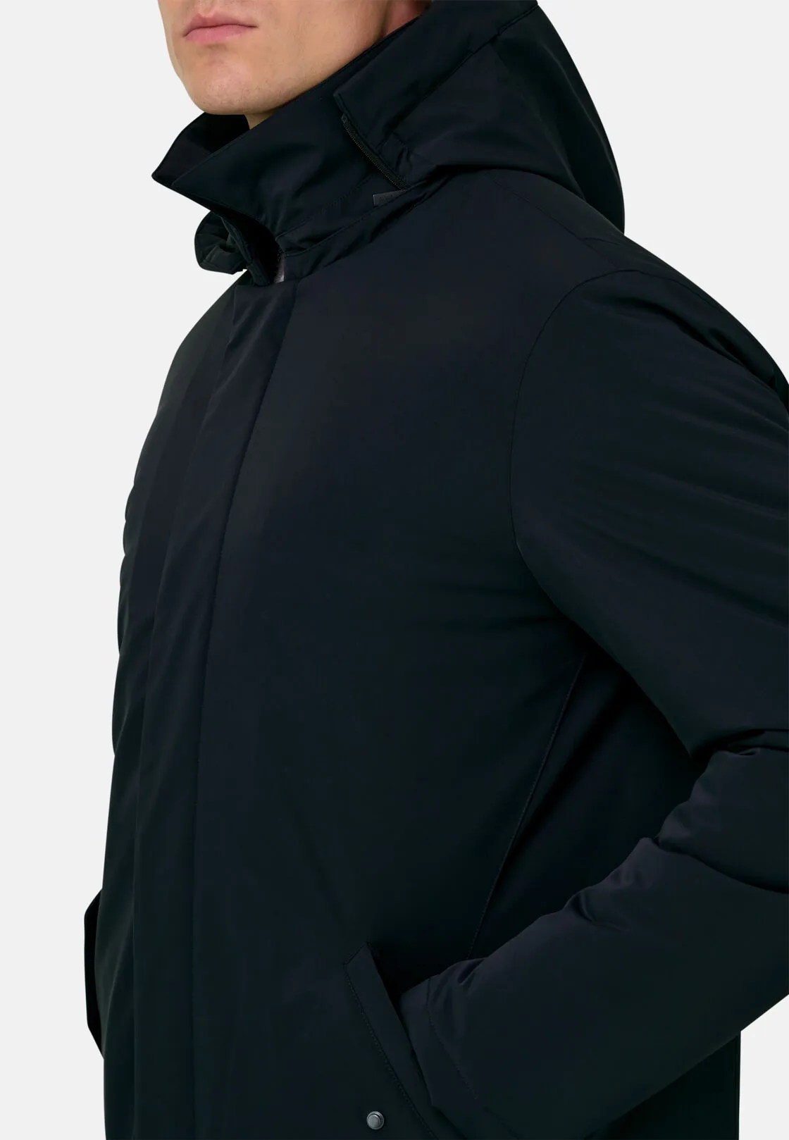 Boggi, Impermeabile In Tessuto Tecnico, Uomo, Navy, Taglia: M - immagine 5