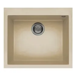 Lavello 1 vasca (57x50cm) QUADRA 105 Champagne Satinato LKQ10595 - immagine 1