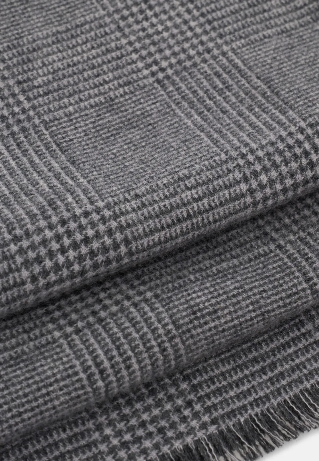 Boggi, Sciarpa Con Motivo Principe Di Galles In Lana Cashmere, Uomo, Light grey - immagine 3