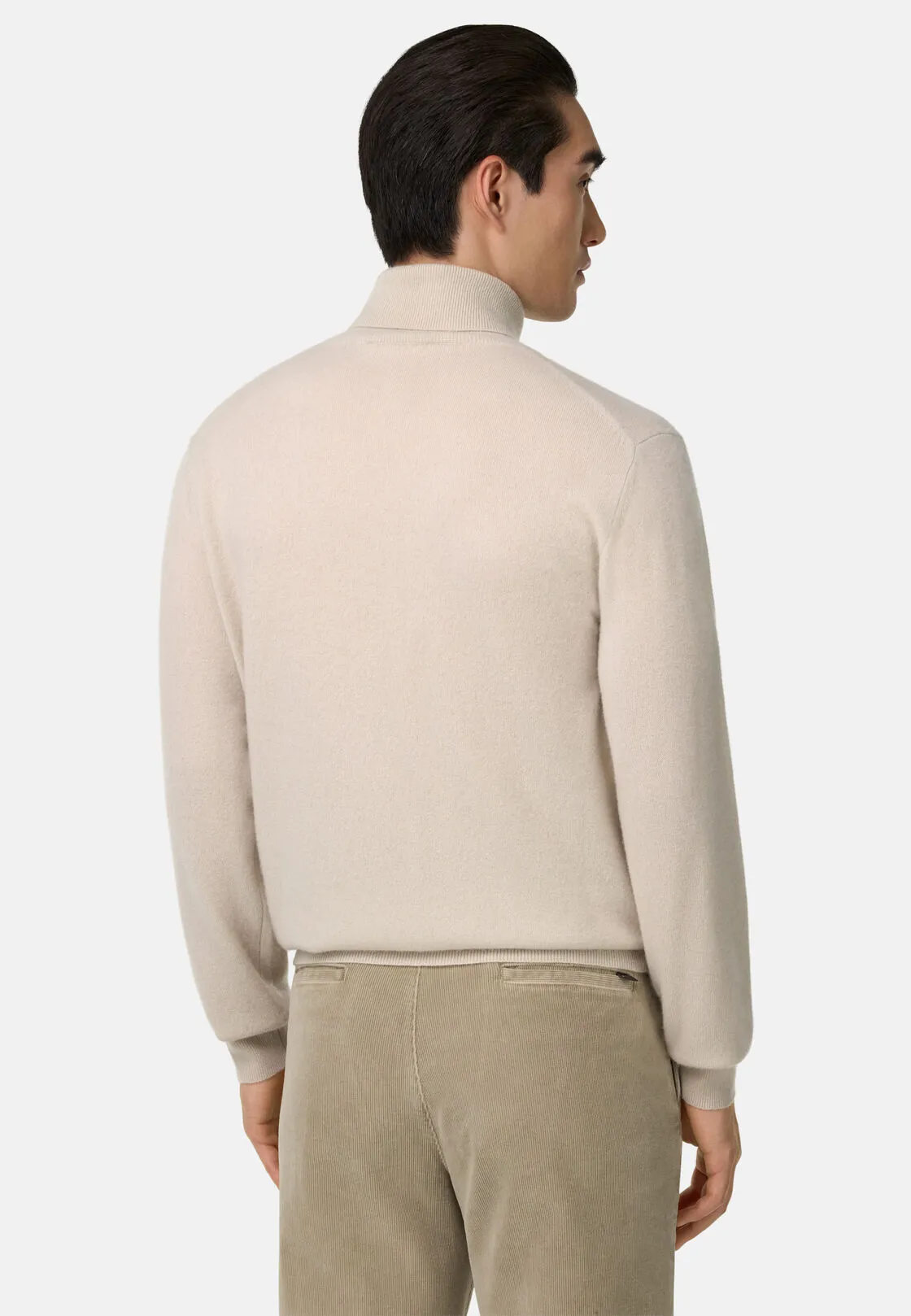 Boggi, Maglia Dolcevita In Cashmere, Uomo, Ghiaccio, Taglia: S - immagine 3