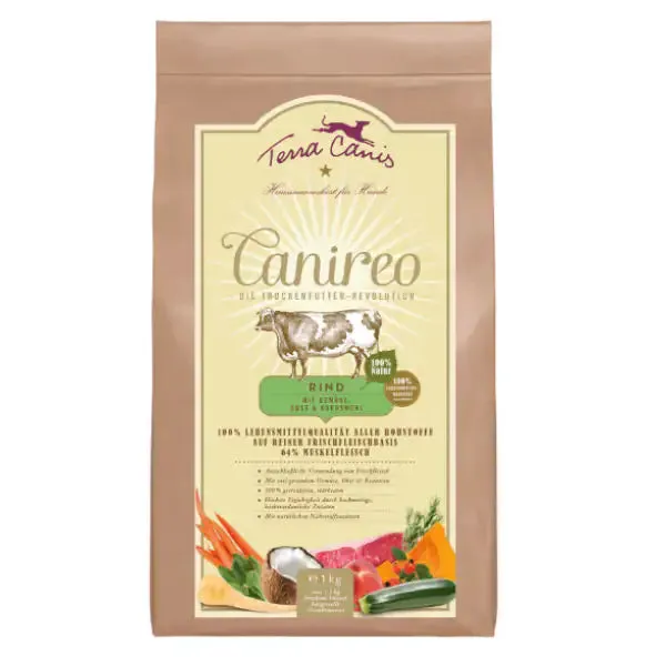 Terra Canis secco Canireo Grain Free al Manzo 1 kg - Croccantini per cani - immagine 1