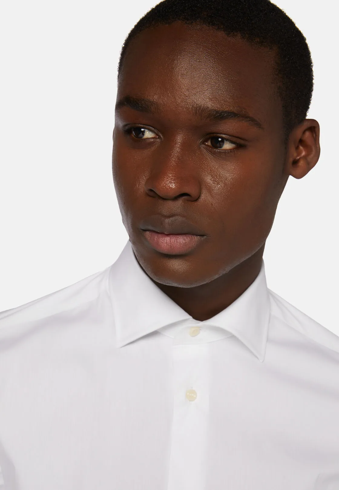 Boggi, Camicia Bianca In Cotone Elasticizzato Slim Fit, Uomo, Bianco, Taglia: 38 - immagine 3