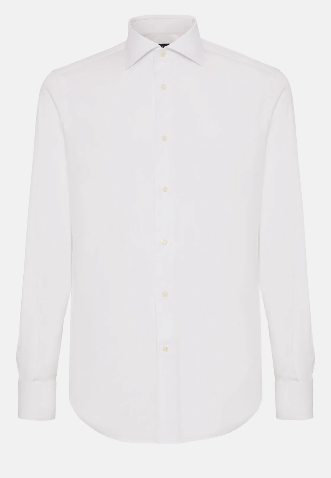 Boggi, Camicia Bianca In Cotone Elasticizzato Slim Fit, Uomo, Bianco, Taglia: 38 - immagine 5