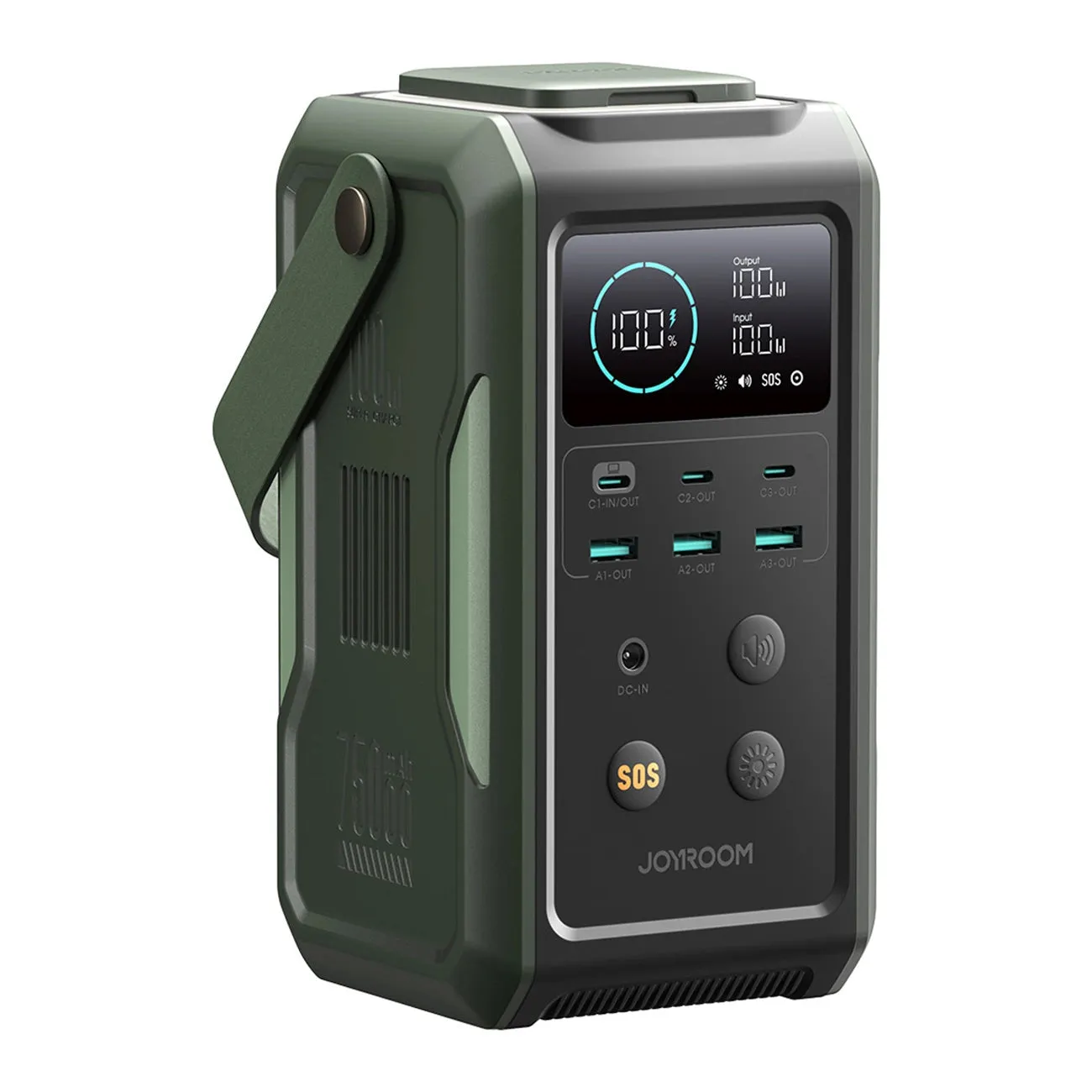 Batteria Esterna Joyroom JR-PBF10, 75000mAh, 100W, QC + PD, 3 x USB-A - 3 x USB-C, Verde - immagine 1