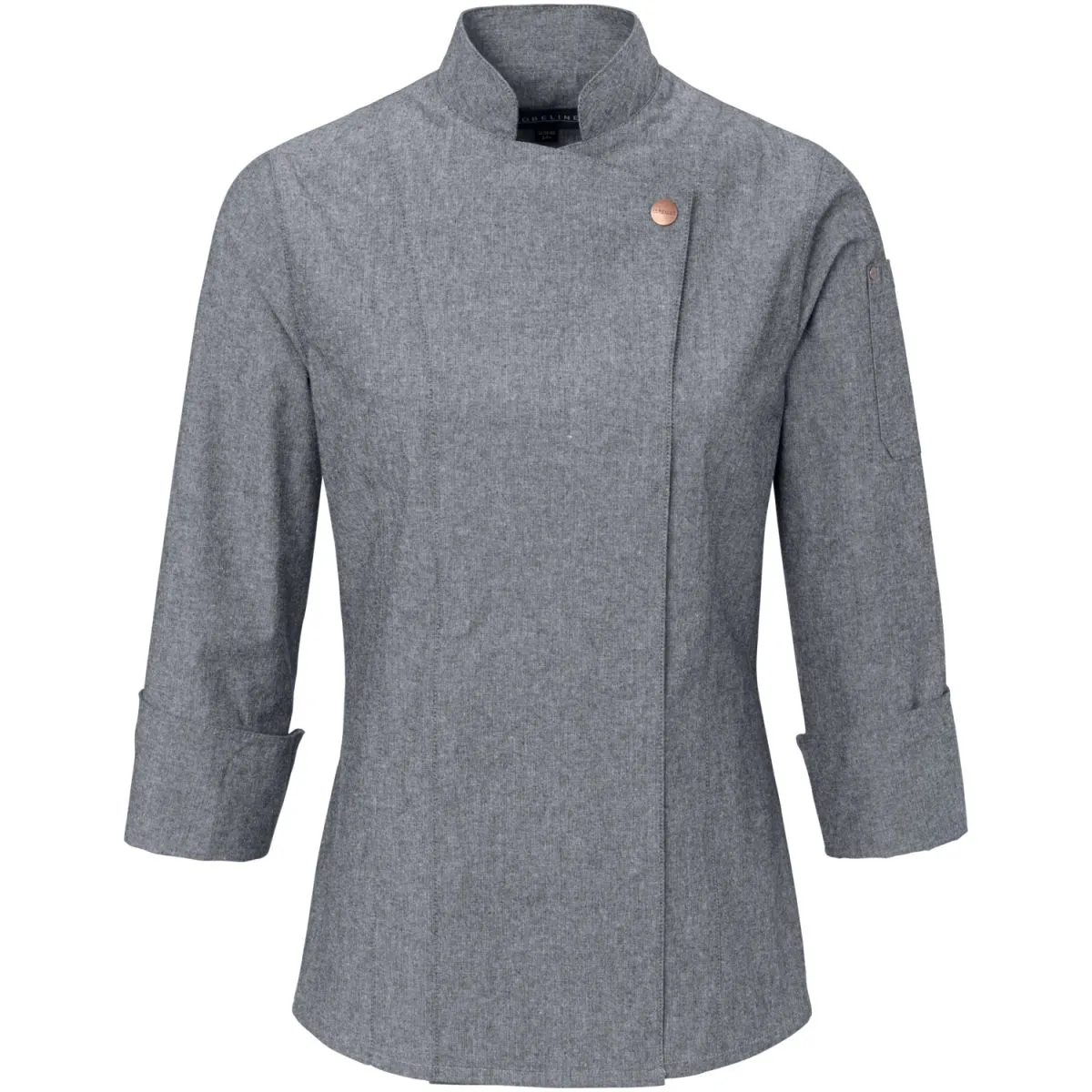 JOBELINE Giacca da cuoca Scott maniche lunghe Chambray; Taglia 56; grigio - immagine 1