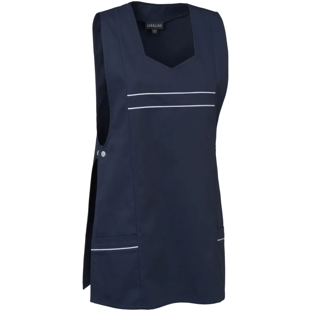 PULSIVA Casacca da cameriera ai piani Heike; Taglia 58; blu navy/bianco - immagine 1