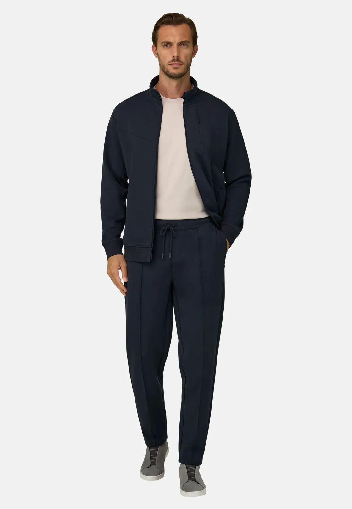 Boggi, Pantaloni In Scuba, Uomo, Navy, Taglia: XL - immagine 2