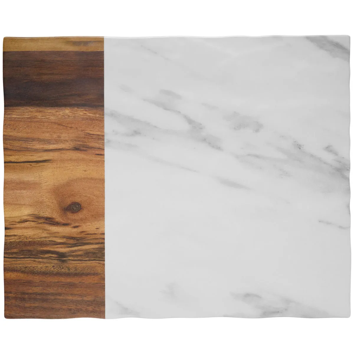 6x VEGA Piatto da portata Tupelo senza bordo; 35x28x1 cm (LxLxH); bianco/marrone; rettangolare; 6 pz. / Pacco - immagine 1