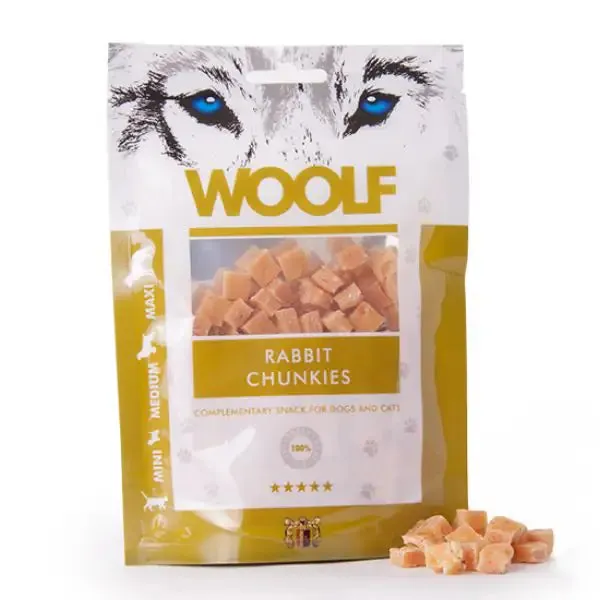 Woolf morbidi bocconcini Snack Monoproteico per cani Coniglio - immagine 1