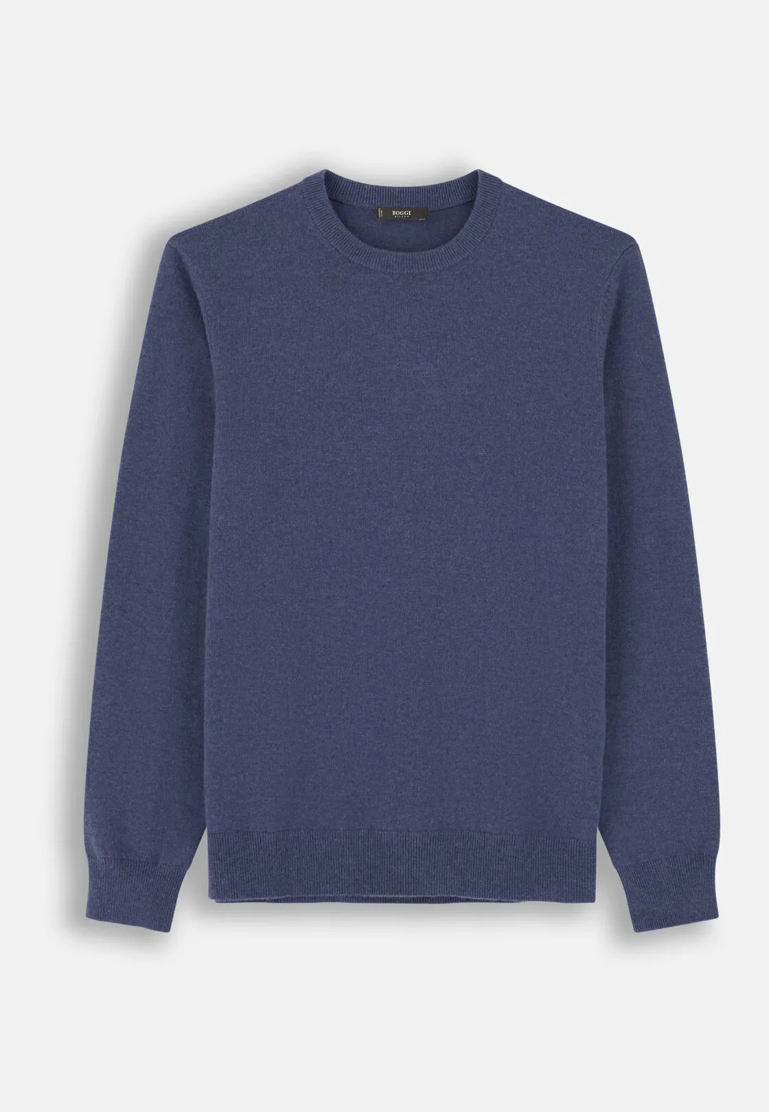 Boggi, Maglia Girocollo In Misto Cashmere, Uomo, Indaco, Taglia: L - immagine 5