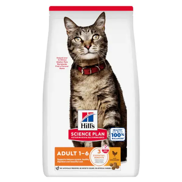 Hill's Science Plan Feline Adult Alimento per gatti con Pollo 1,5 kg - Croccantini per gatti - immagine 1