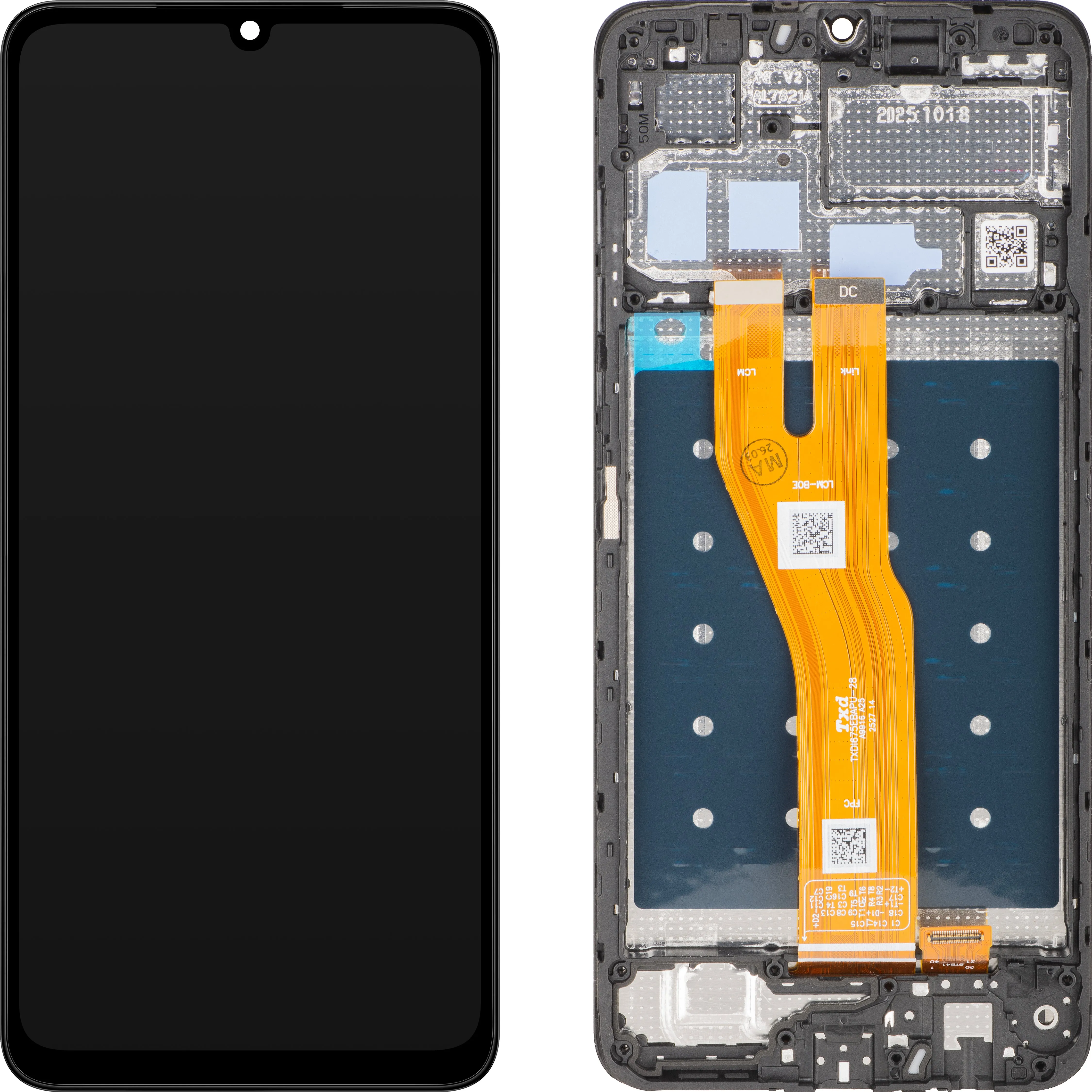 Display con Touchscreen MP compatibile con Honor X5c / X5c Plus, con Cornice, Nero - immagine 1