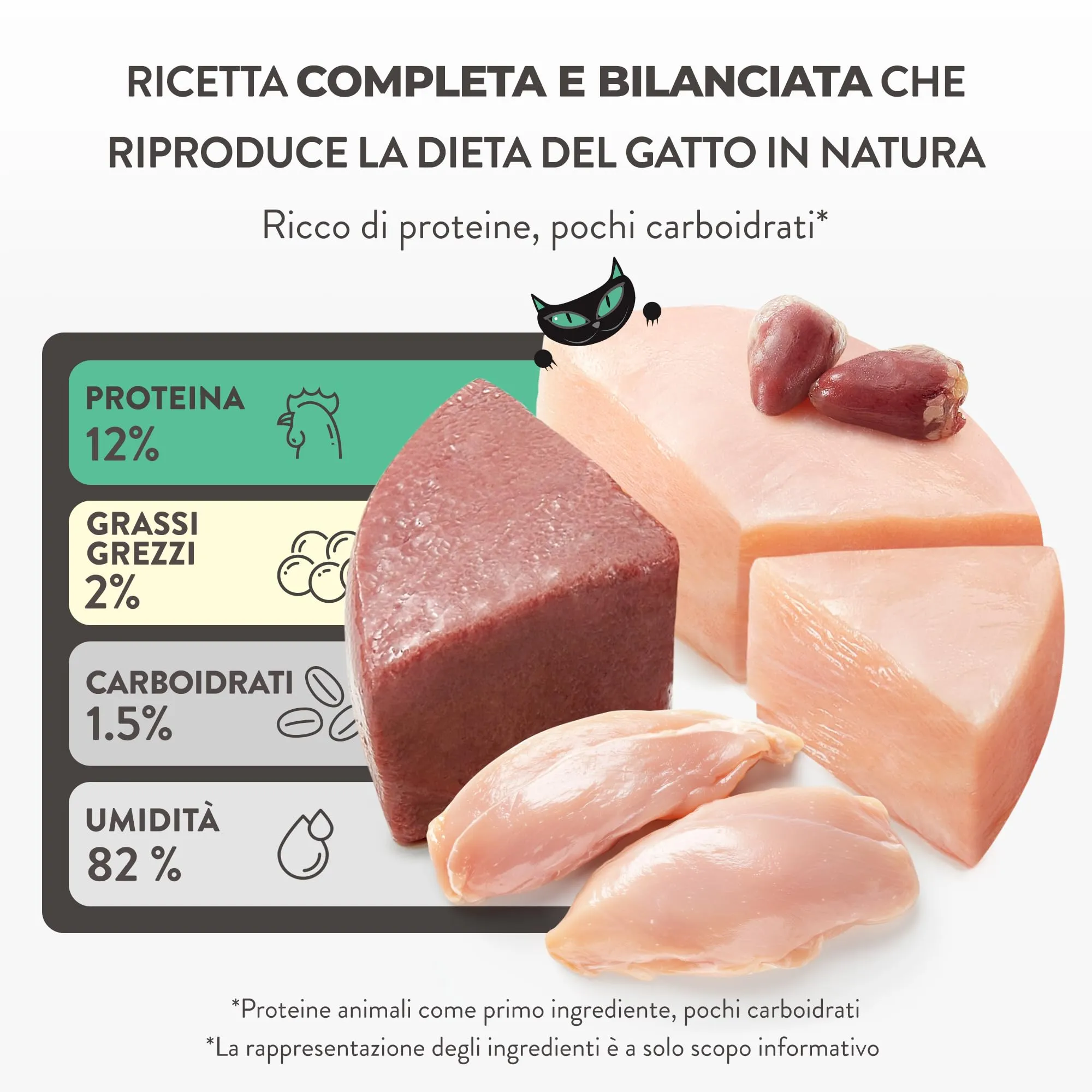 Schesir After Dark, Filetti di Pollo in Brodo, Alimento Umido Completo per Gatti, in Lattina, Grain Free, Alto Contenuto di Proteine, Fonte di Idratazione, 12 x 80 g - immagine 6