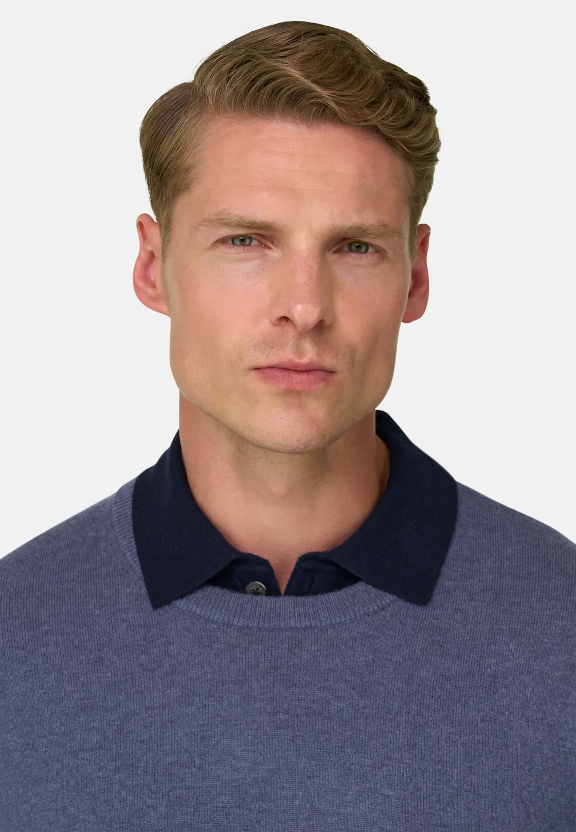 Boggi, Maglia Girocollo In Misto Cashmere, Uomo, Indaco, Taglia: XXL - immagine 3