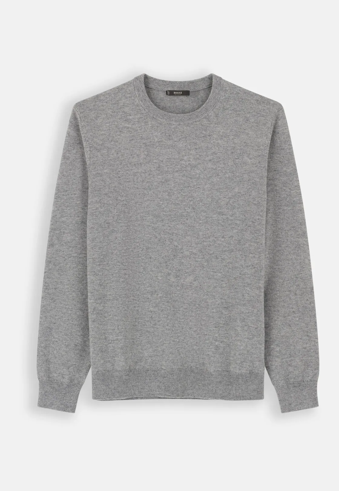 Boggi, Maglia Girocollo In Misto Cashmere, Uomo, Grigio, Taglia: L - immagine 5