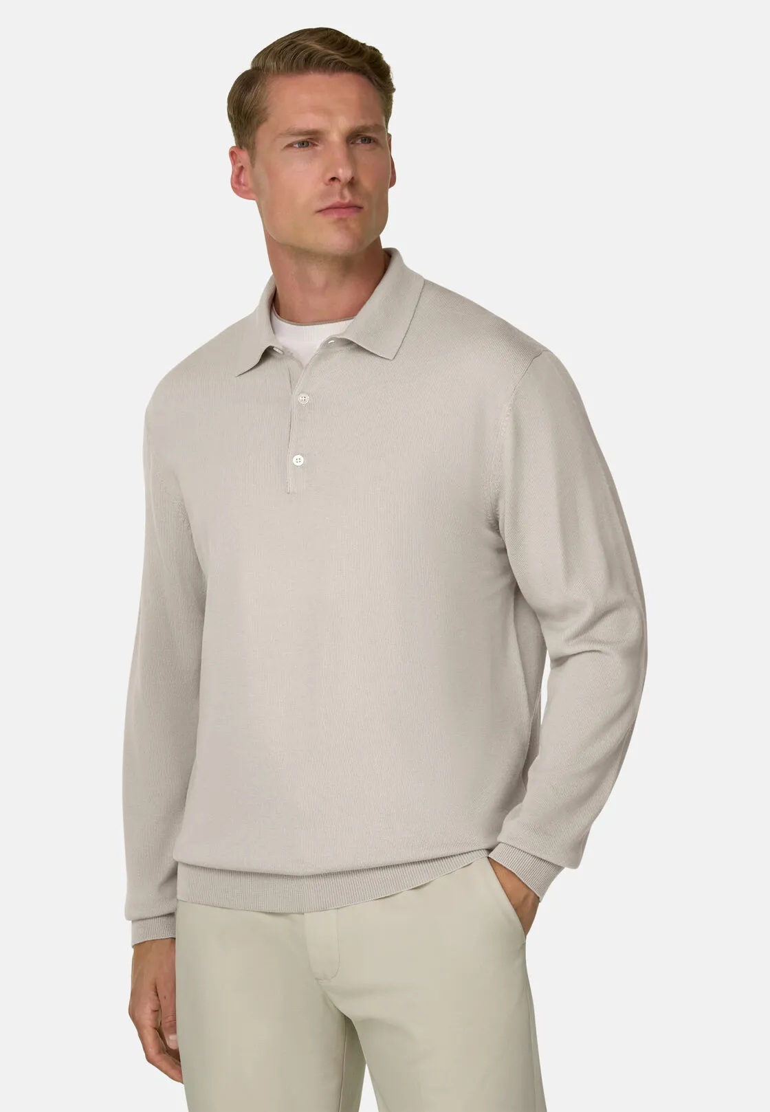 Boggi, Polo Di Maglia In Lana Merino, Uomo, Sabbia, Taglia: XXL - immagine 1