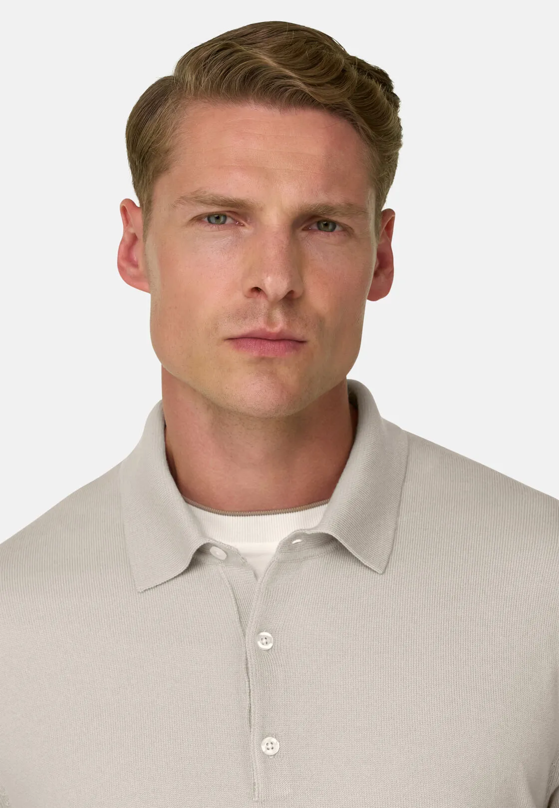 Boggi, Polo Di Maglia In Lana Merino, Uomo, Sabbia, Taglia: XXL - immagine 3