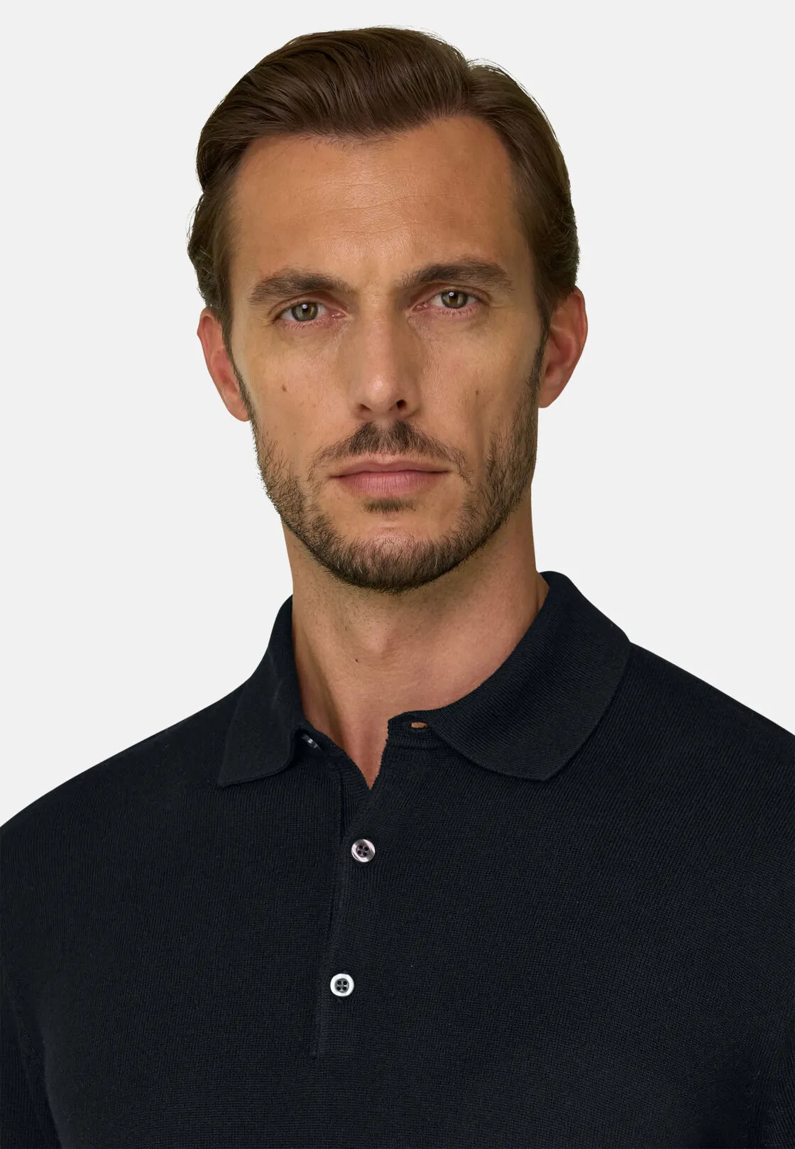 Boggi, Polo Di Maglia In Lana Merino, Uomo, Nero, Taglia: M - immagine 3