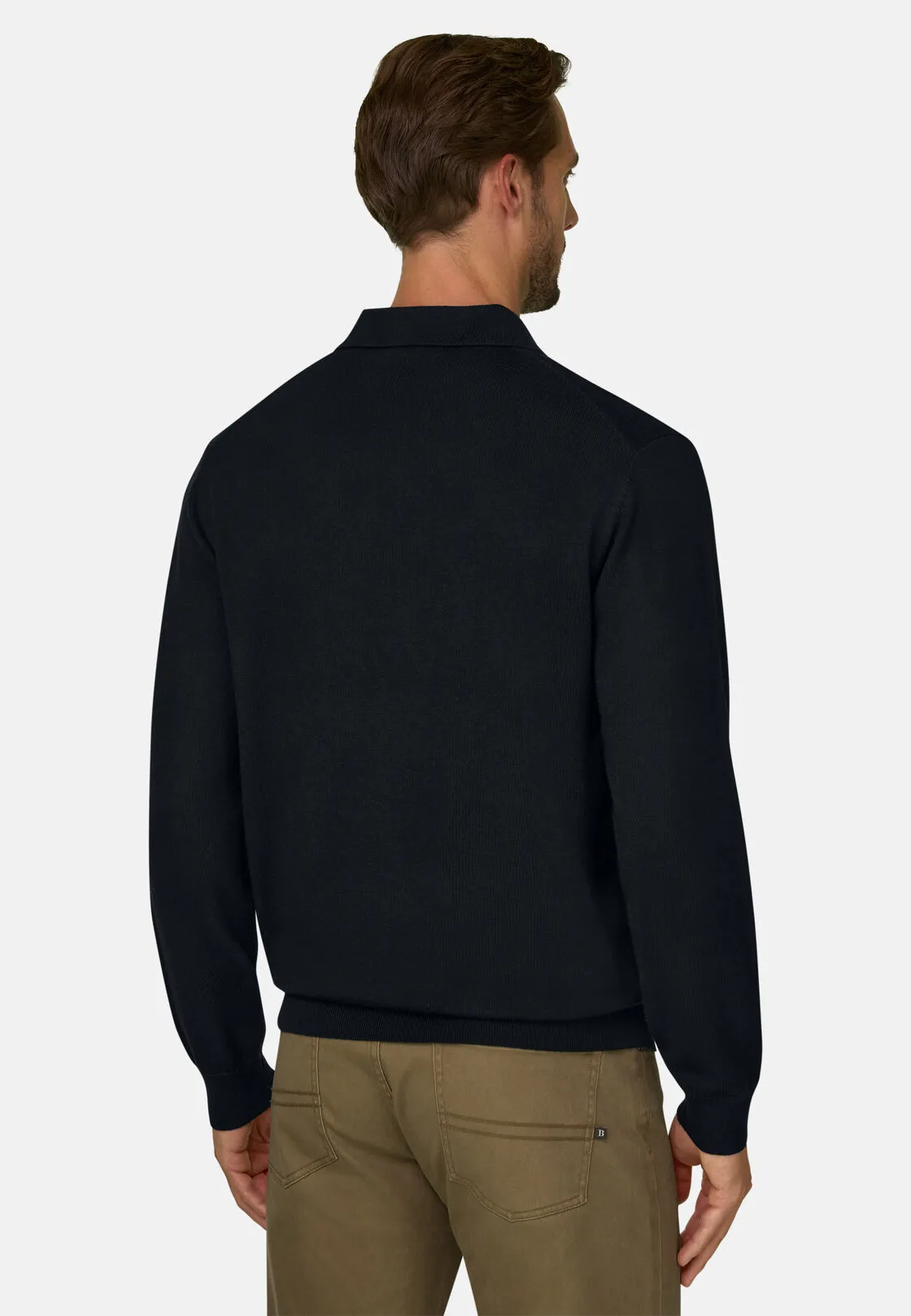 Boggi, Polo Di Maglia In Lana Merino, Uomo, Nero, Taglia: XS - immagine 4
