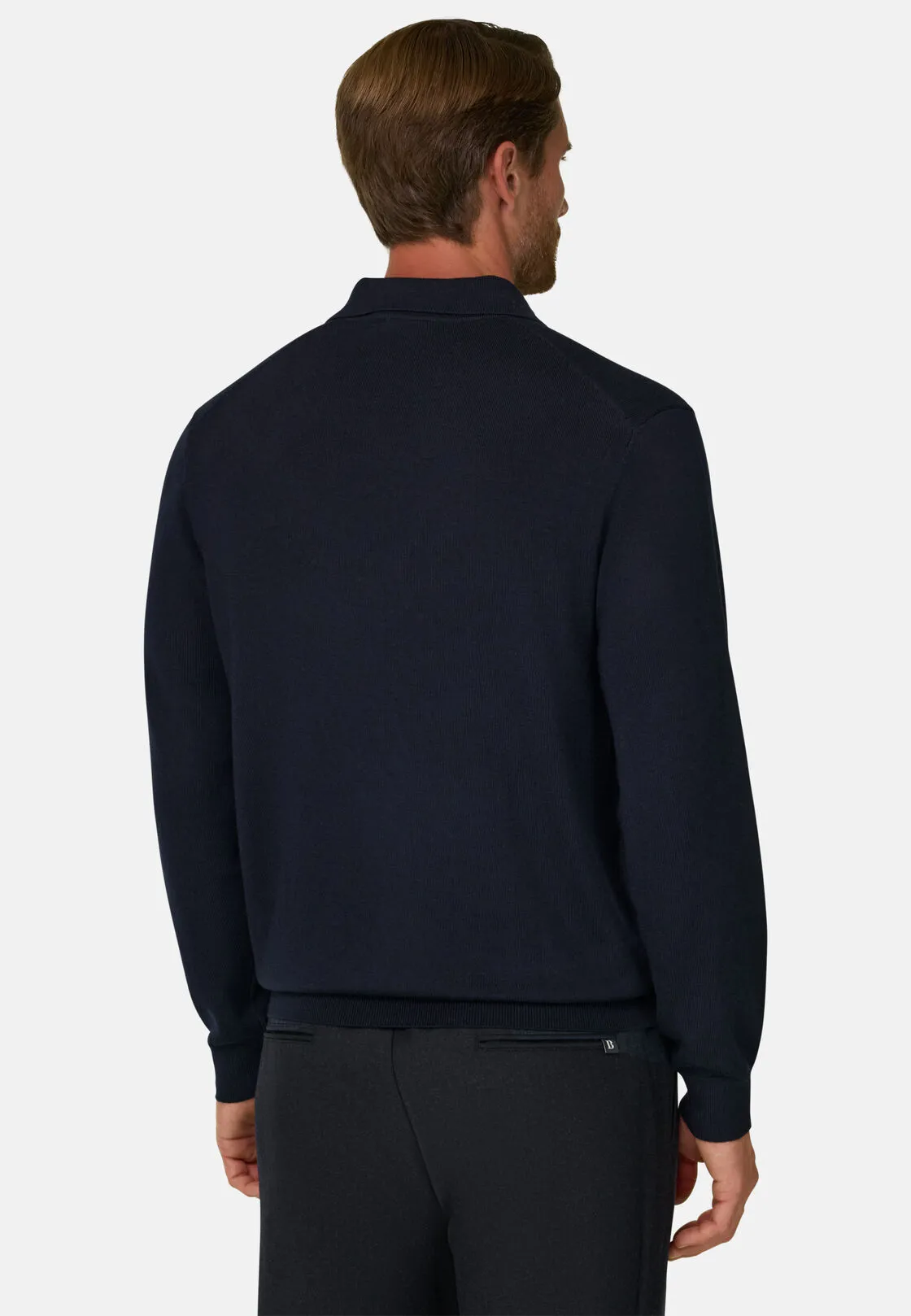 Boggi, Polo Di Maglia In Lana Merino, Uomo, Navy, Taglia: XXL - immagine 4