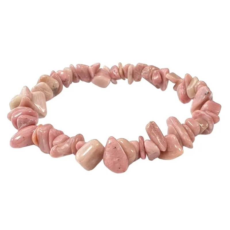 Generico Bracciale chips braccialetto pietra vera naturale (RODONITE) - immagine 1