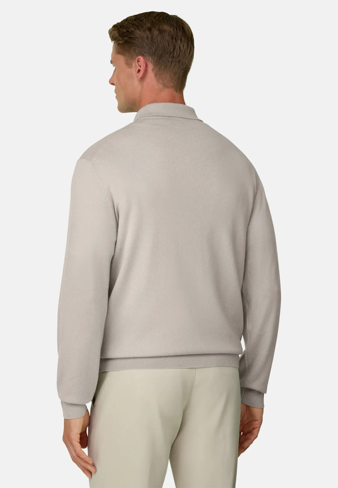 Boggi, Polo Di Maglia In Lana Merino, Uomo, Sabbia, Taglia: XL - immagine 4