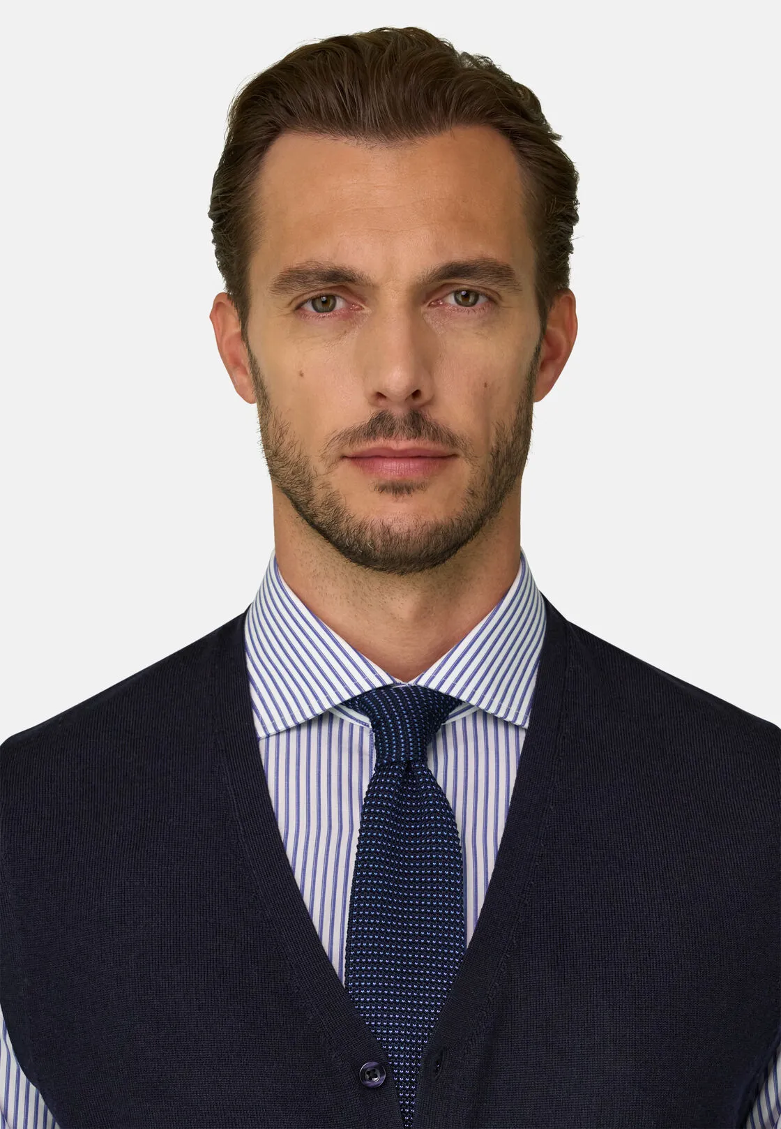 Boggi, Gilet Di Maglia In Lana Merino, Uomo, Navy, Taglia: XXL - immagine 3