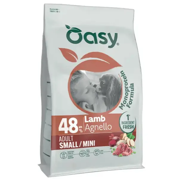 Oasy Monoprotein formula Adult Small/Mini Agnello 2 kg - Crocchette monoproteiche cane - immagine 1