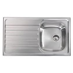 Lavello 1 vasca (79x50cm) NIHAL Inox Satinato 010841D1012016 - immagine 1