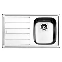 Lavello 1 vasca (86x50cm) LINEAR Inox Spazzolato LN861ILBC - immagine 1