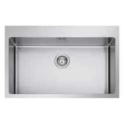 Lavello 1 vasca (75x51cm) RADIUS Inox Spazzolato LNR75FBC - immagine 1