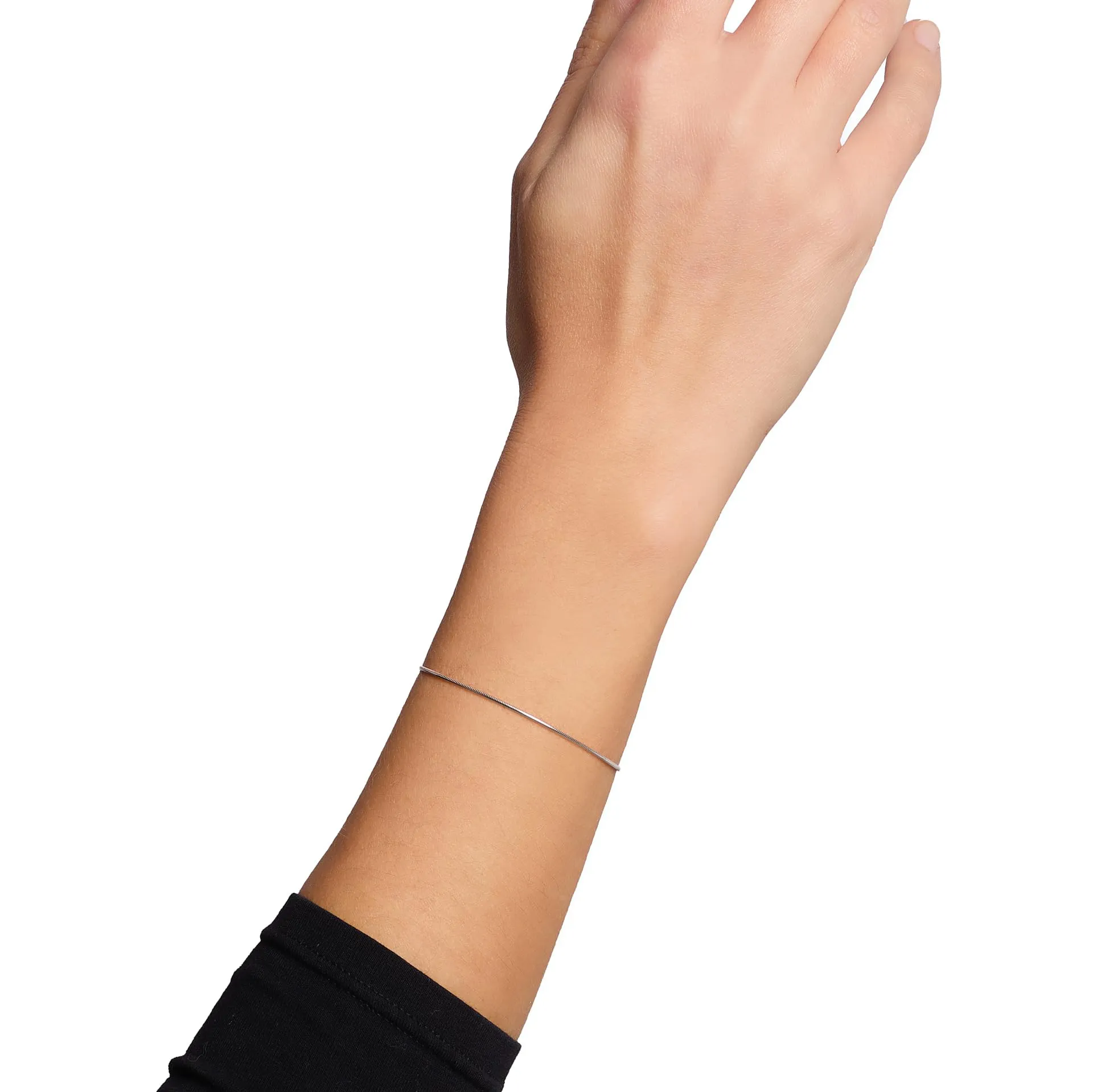 Louis Ciocchetti dal 1887- Bracciale Argento 925 Sottile, Fine, Bracciale fine donna elegante, ideale per charms, Braccialetto idea regalo Natale e San Valentino, made in italy - immagine 3