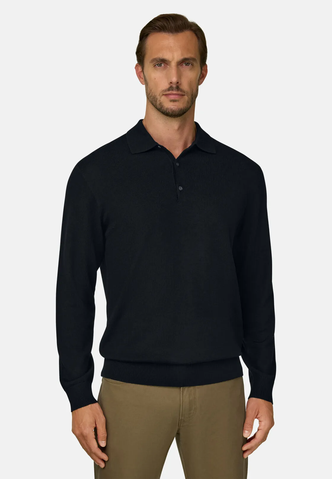 Boggi, Polo Di Maglia In Lana Merino, Uomo, Nero, Taglia: XXL - immagine 1