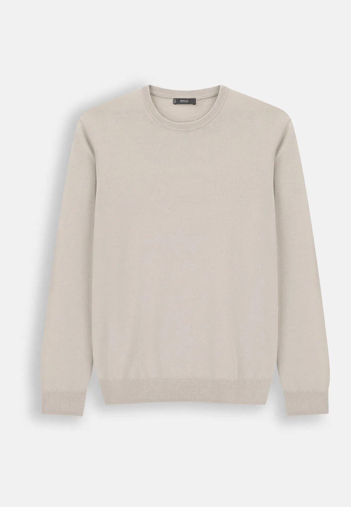 Boggi, Maglia Girocollo In Lana Merino, Uomo, Sabbia, Taglia: XL - immagine 5
