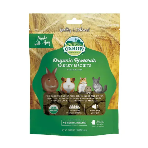 Oxbow Barley Biscuits biscotti d'orzo biologici 70 gr - Mangime per conigli - immagine 1