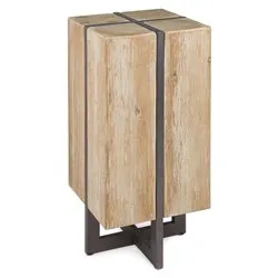 GARRETT Sgabello Nero e Legno chiaro - immagine 1