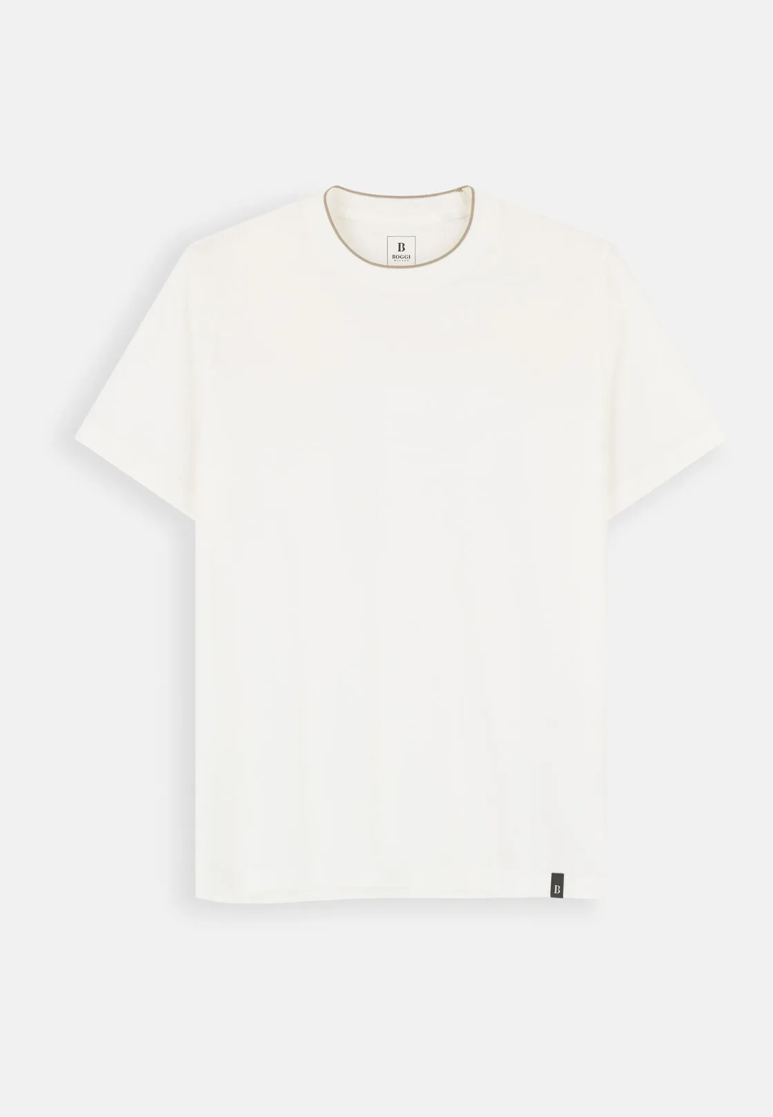 Boggi, T-shirt In Cotone Tencel, Uomo, Bianco, Taglia: XL - immagine 5