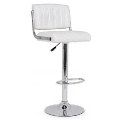 BARCLAY Sgabello Bianco e Cromo lucido - immagine 1