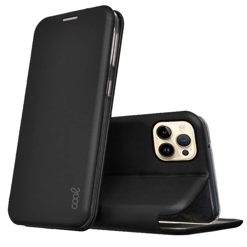 Custodia Flip Cover nera Cool Elegance per iPhone 14 Pro Max - immagine 1