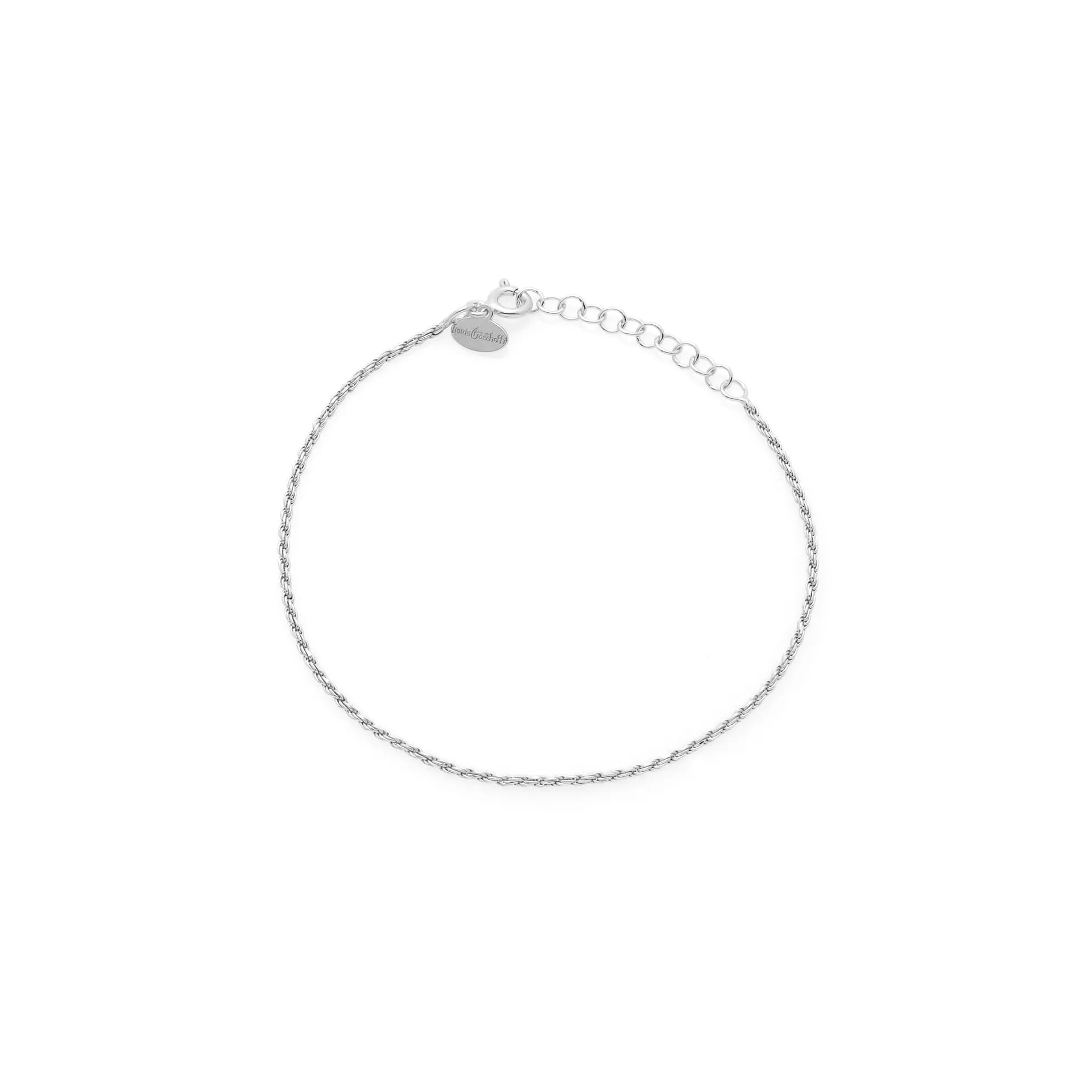 Louis Ciocchetti dal 1887- Bracciale Argento 925 Sottile, Fine, Bracciale fine donna elegante, ideale per charms, Braccialetto idea regalo Natale e San Valentino, made in italy - immagine 1