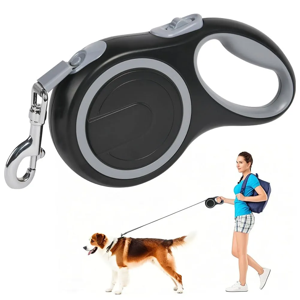 Guinzaglio retrattile Aomig per cani, 8 m/50 kg, resistente, estensibile, robusto, autobloccante, con sistema di pausa rapida - immagine 1