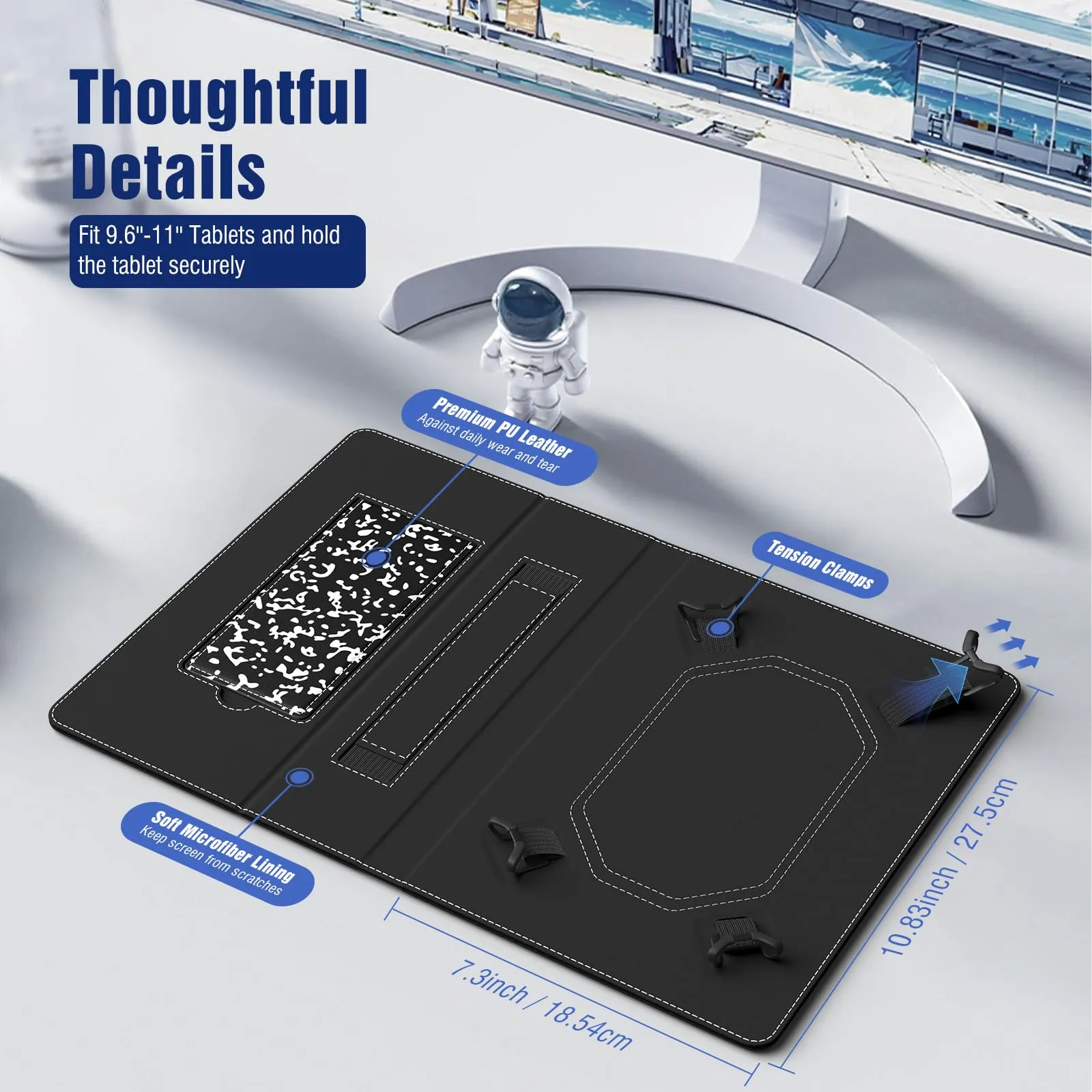 TiMOVO Custodia Universale per Tablet Android 10,1" con Anello per Penna - immagine 2