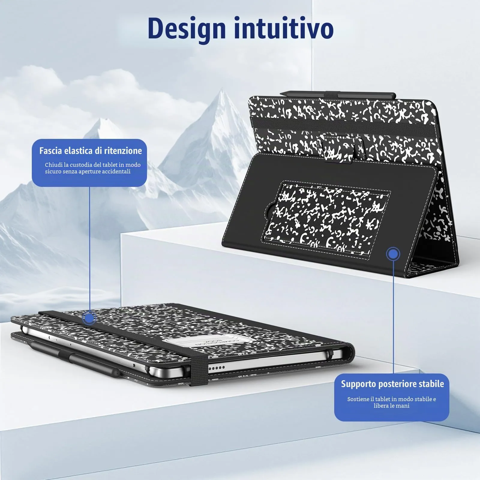 TiMOVO Custodia Universale per Tablet Android 10,1" con Anello per Penna - immagine 4