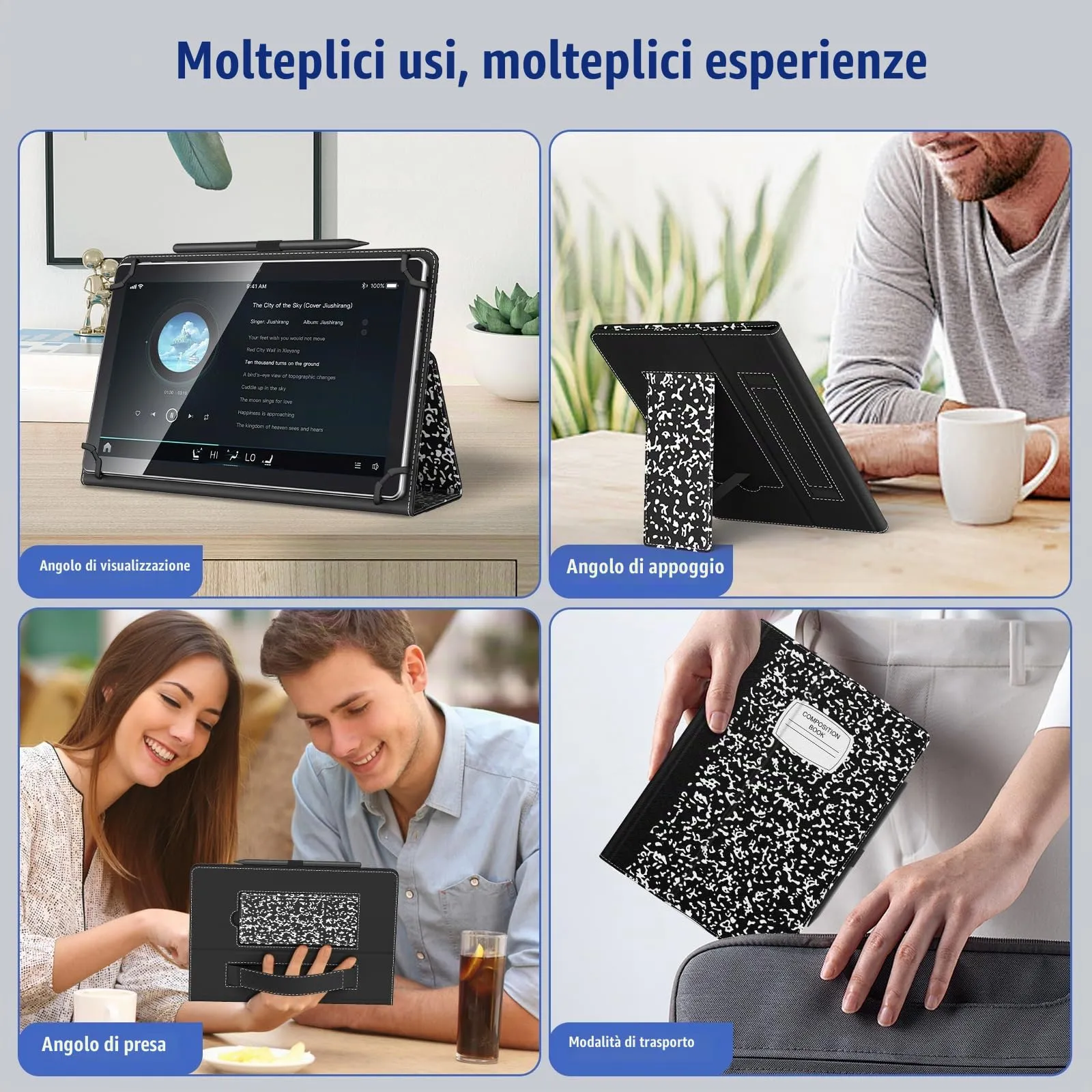 TiMOVO Custodia Universale per Tablet Android 10,1" con Anello per Penna - immagine 7