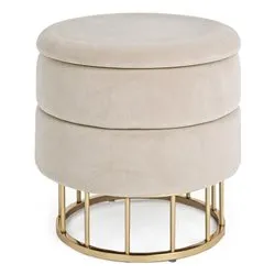 PAVLINA Pouf Beige - immagine 1