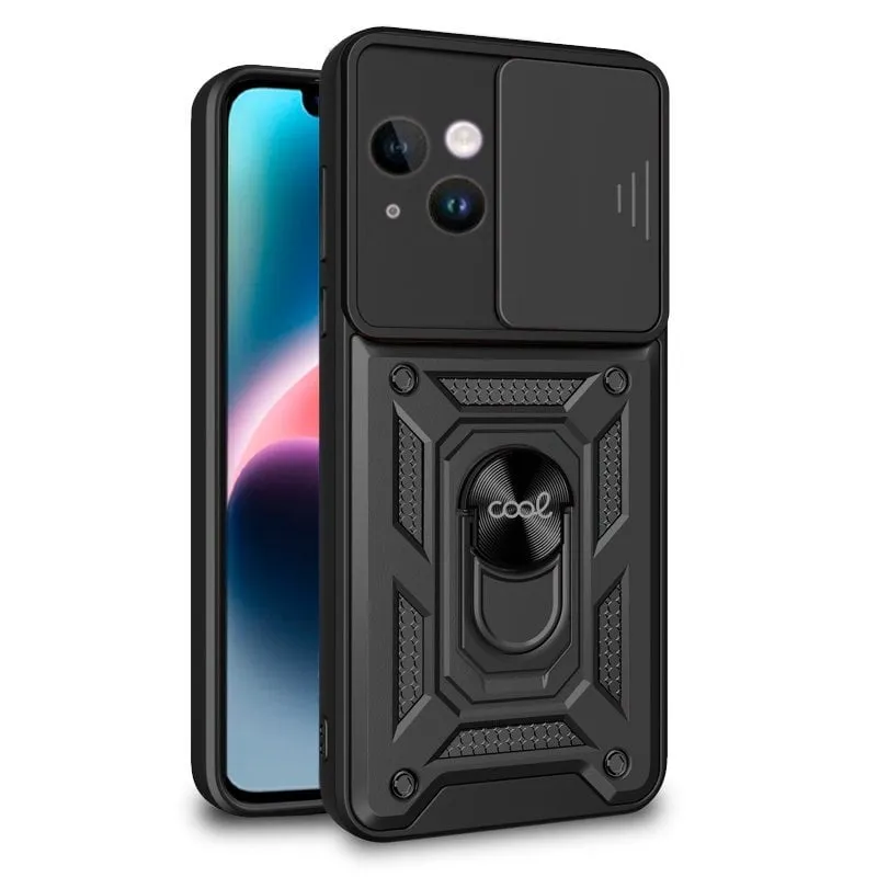 Fantastica custodia rigida nera ad anello per iPhone 14 Plus - immagine 1